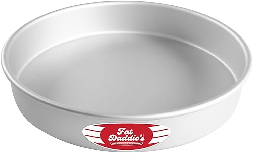 Fat Daddio's Molde redondo para tartas, 11 x 2 pulgadas, plateado