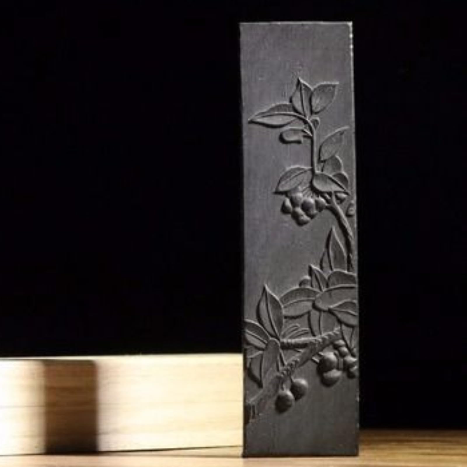 Bâton d'encre fumée à l'huile de style antique 10,3 cm 10,2 cm, décoration de bureau pour la pratique de la calligraphie