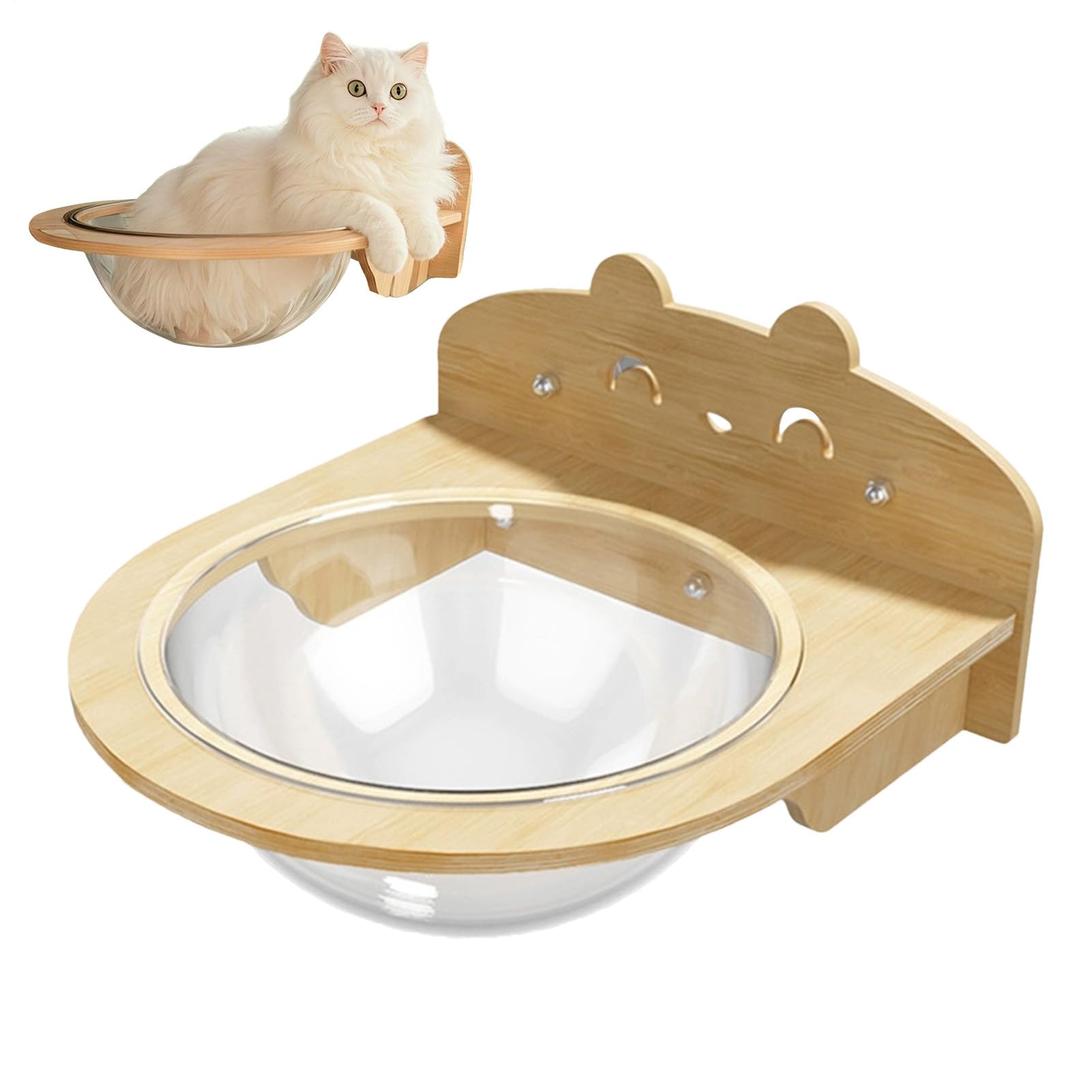 Cama Ventana para Gatos Ahorro Espacio para Escalada | Hamaca Ventana Gatos Con Ventosas Para Apartamento Pequeño, Balcones, Hogar, Oficinas, Estudio Y Salones