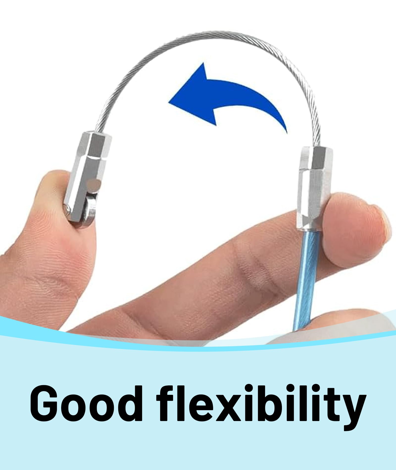 Wiring Spring, 10M Blue Pulley Head Wire Threading Tool for Professional Electricians, Durable Wire Pulling Spring for Electrical Wiring, Easy Installation Through Walls and Ceilings