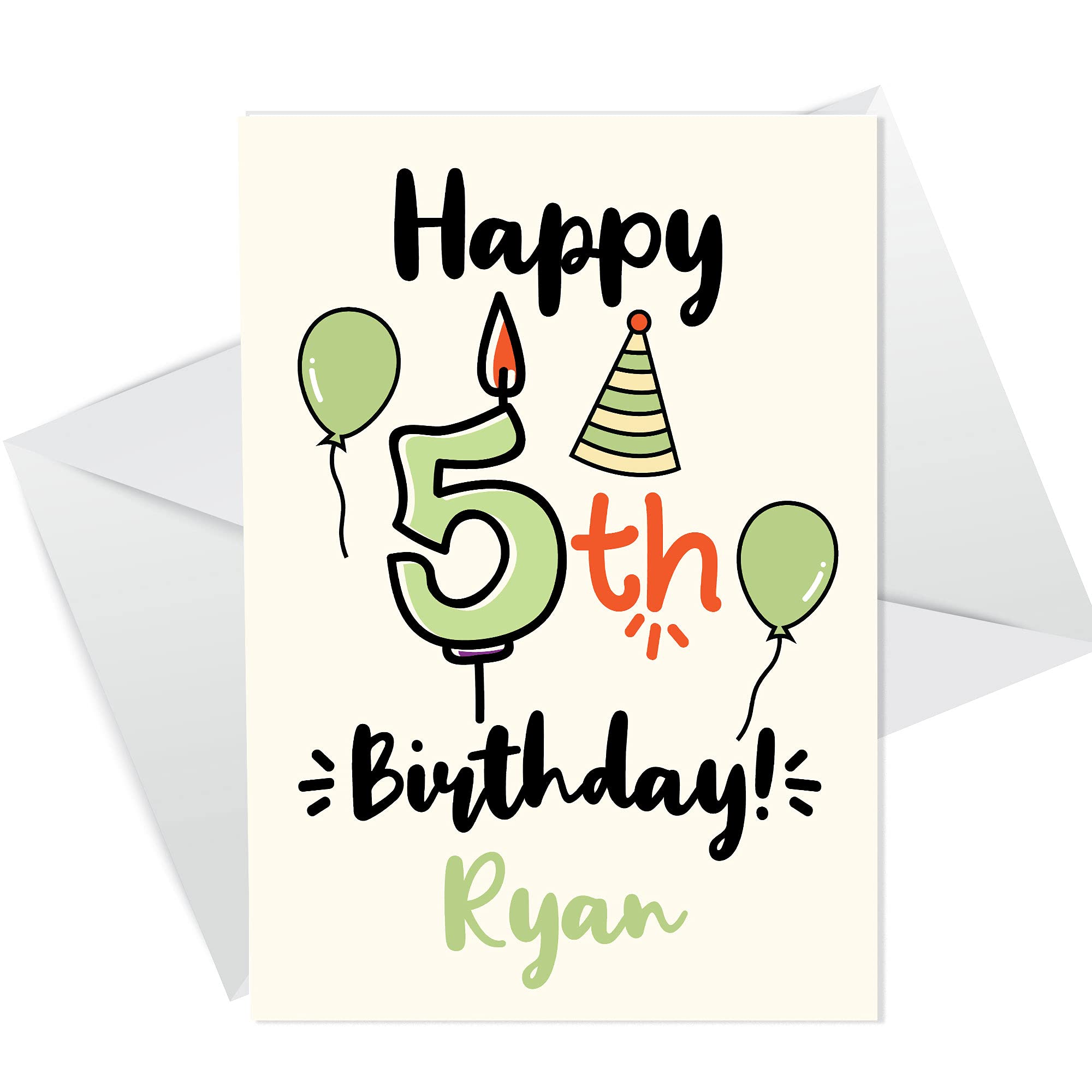 5th Birthday Card Boy Girl Personalised Card For Son Daughter Grandson Daughter
