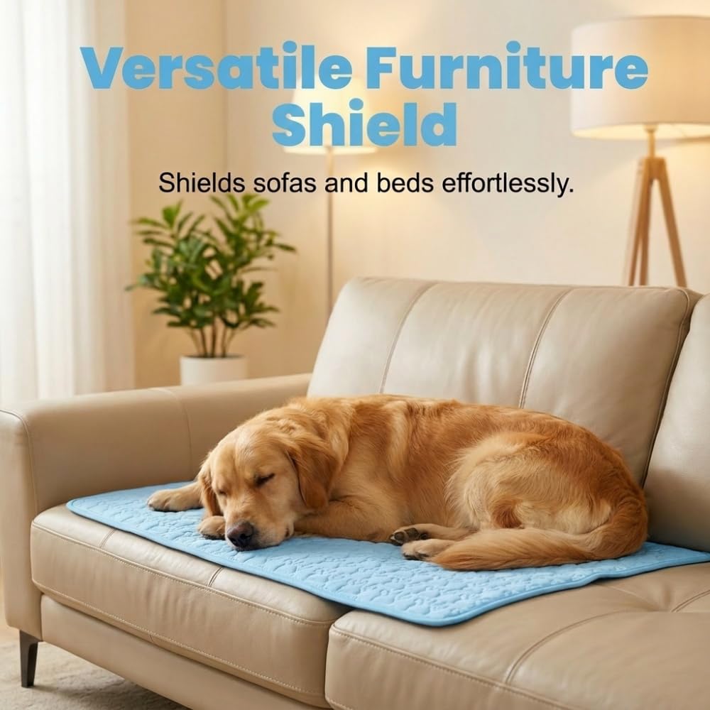 Kühlmatte für Hunde Selbstkühlende Hundematte Sommer Waschbar Kühlkissen Kühldecke Katzen Blau XL