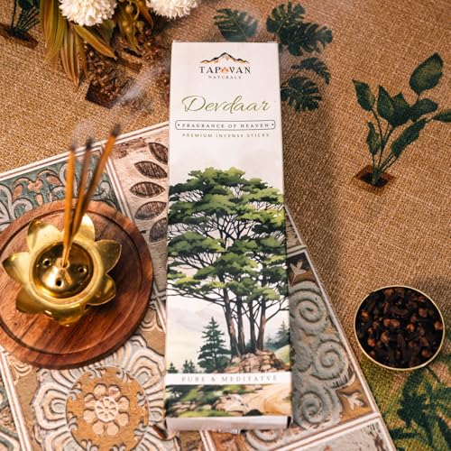 Image of Premium Cedar Devdaar Incense Sticks - Handcrafted, Earthy & Pure Fragrance for Meditation, Spiritual Healing & Relaxation | Pack of 1 (40 Sticks)
