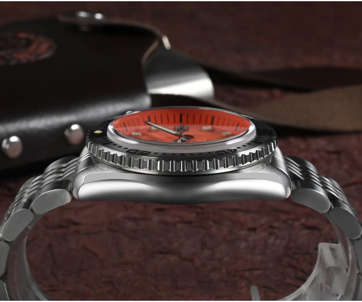 NC San Martin SN046G Edelstahl Taucheruhren NH35 Mov't Mechanische Uhr C3 Super leuchtendes Armband Saphirglas 200m wasserdichte Armbanduhr