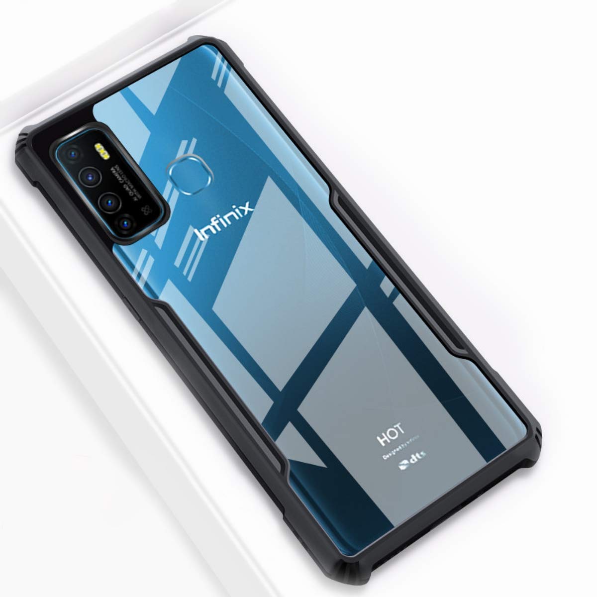 SHINESTAR Plastic Ultra Thin 360 Degree Protection Crystal Clear Transparent Bumper Back Cover for Infinix Hot 9 / Hot 9 Pro Mobile - Black (B08NZQ3C8J) Amazon Price History, Amazon Price Tracker