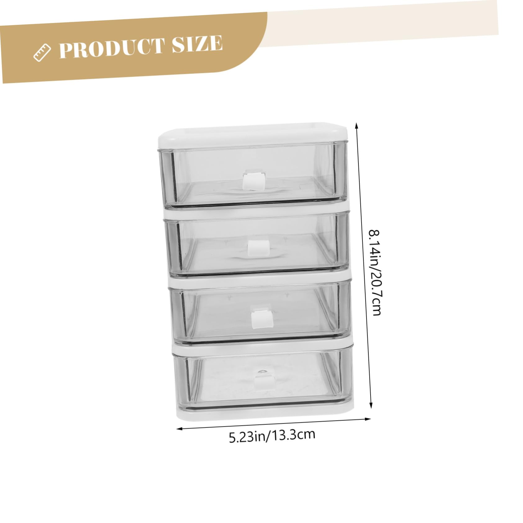 Caja Organizadora de Almacenamiento Blanco de Pp Cajones Pequeños para Oficina y Gadgets, Diseño Simple para Guardar Objetos de Forma Segura y Ordenada