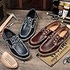 SL-Saint Handmade Men's Boat&Deck Shoes Classic Moc Toe Lace Up Genuine Full Grain Leather Comfortable Fashion Casual (Redbrown, Adult, Men, 7, Numeric, UK Footwear Size System, Wide) #2