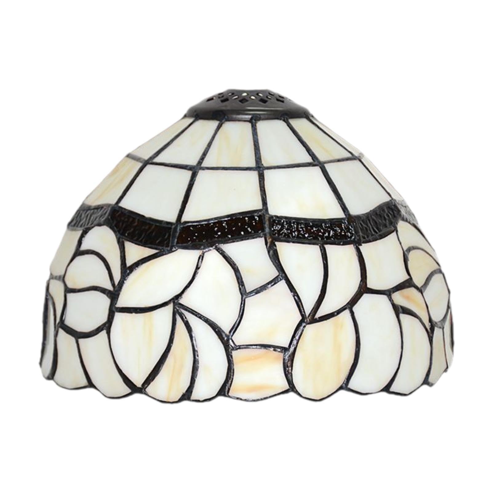 Abat-Jour en Verre pour Lampe Table, Style champêtre, Polyvalent, pour Lampe Chevet, idéal pour café, îlot Cuisine ou Salon thé, 20 Cm X 20 Cm X 13.5