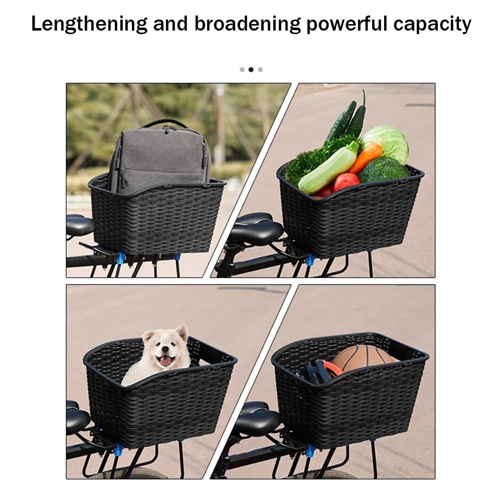 Panier à VéLo ArrièRe - Panier à VéLo pour Chien Panier ArrièRe de Rangement pour VéLo Facile à Installer