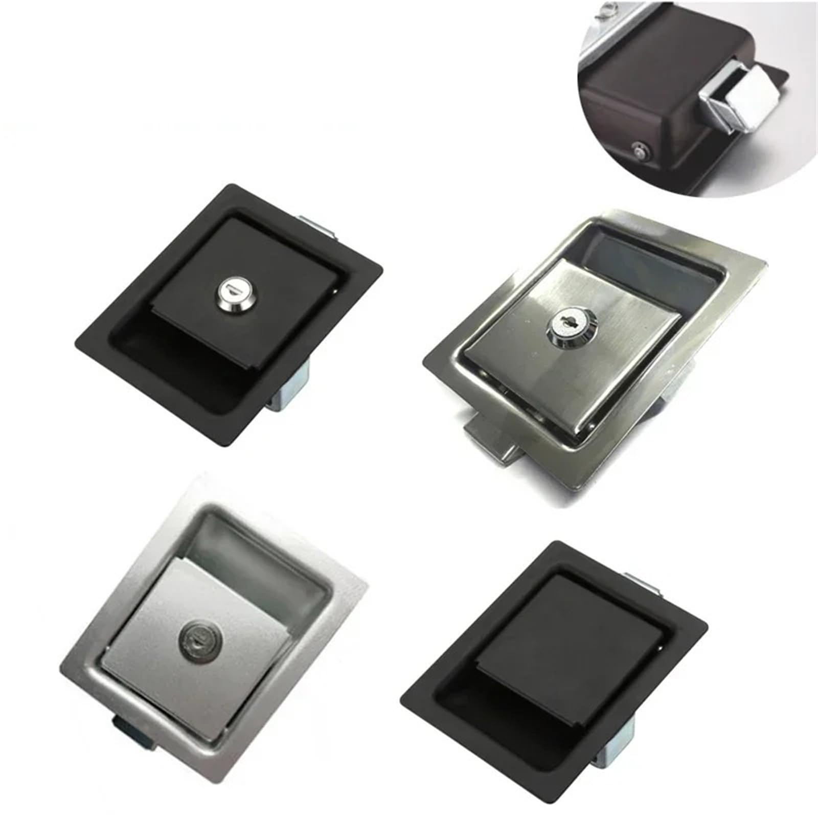 Serrure de porte d'armoire carrée anti-vibration pour coffre de camion et bus