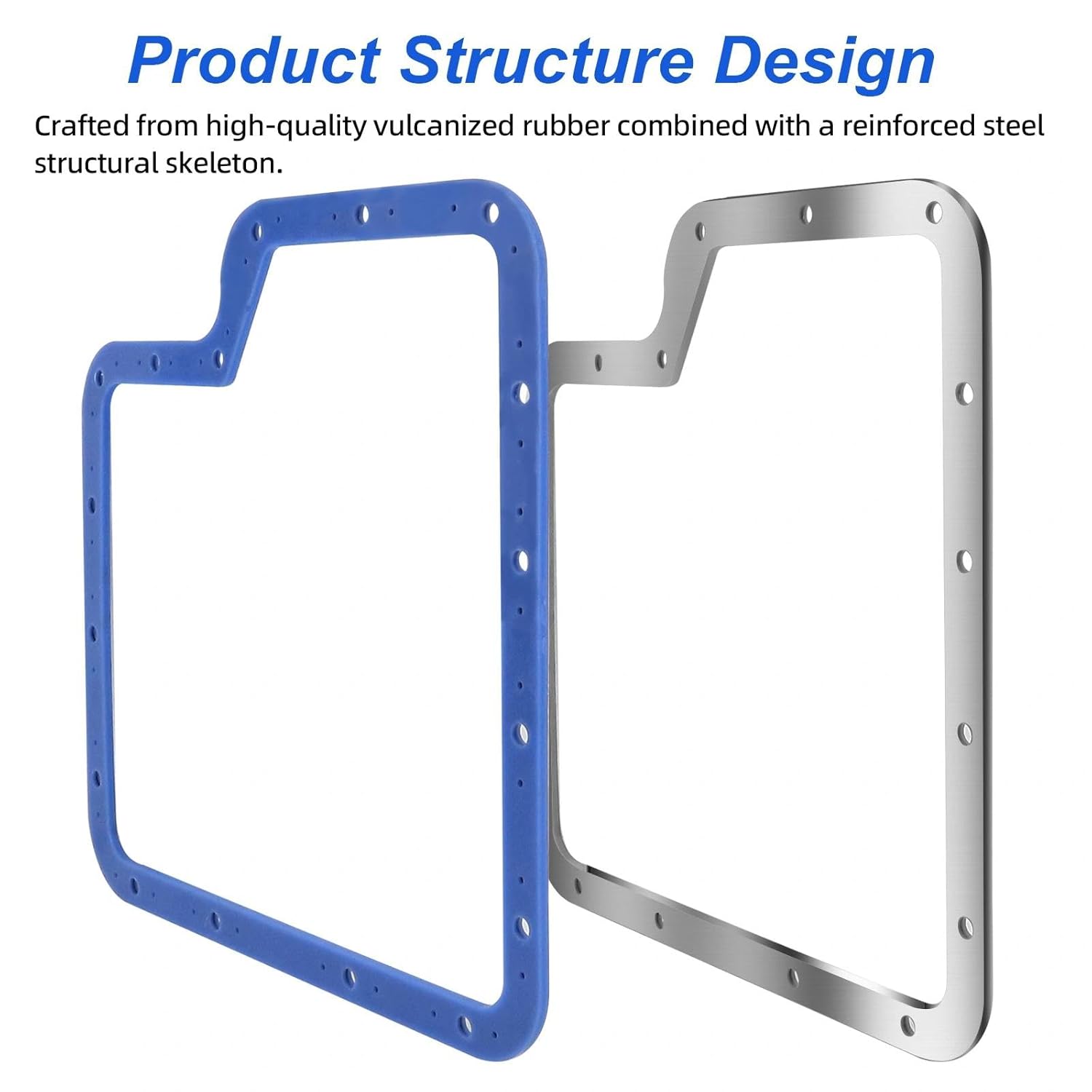 93108 Transmission Oil Pan Gasket Compatible with Ford C6 Crafted from Vulcanized Rubber Combined with a Reinforced Steel Structural Skeleton