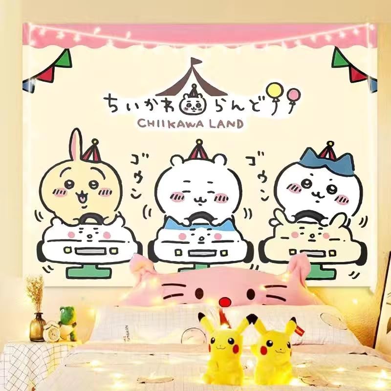 Amazon.co.jp: ちいかわ タペストリー なんか小さく 壁飾り てかわいい