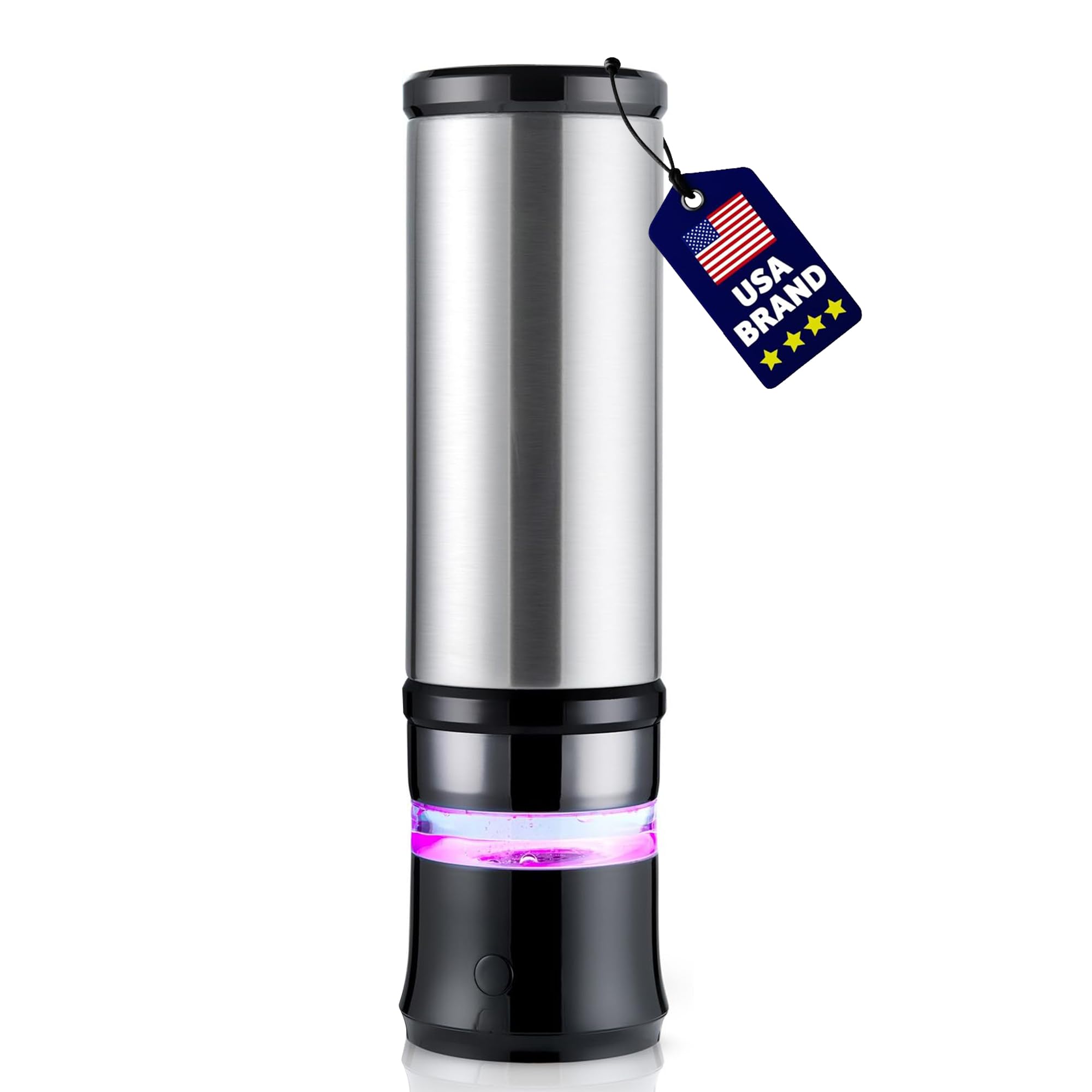 Photo 1 of 2 in 1 Hydrogen Water Bottle Generator – SPE/PEM Technology – Stainless Steel Bottle with Self Cleaning Mode – 11oz / 330ml – Up to 1300 PPB Hydrogen Enriched Water