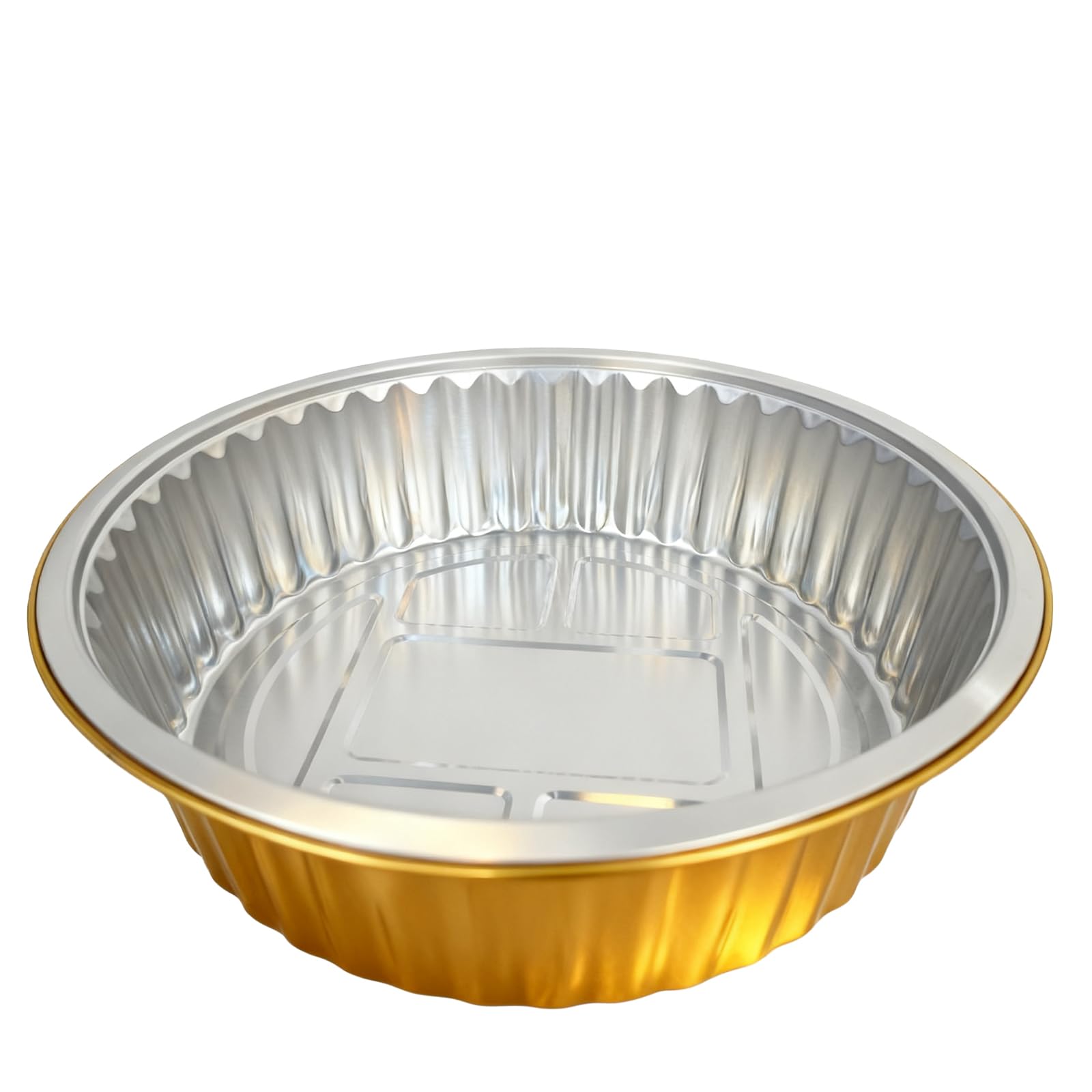200 Packs Golden Aluminum Foil Food Containers - Heavy-Duty, Stackable, Leak-Proof with Sealable Lids for Commercial Use, Catering, and Food Service (85 Oz/2500 ML)