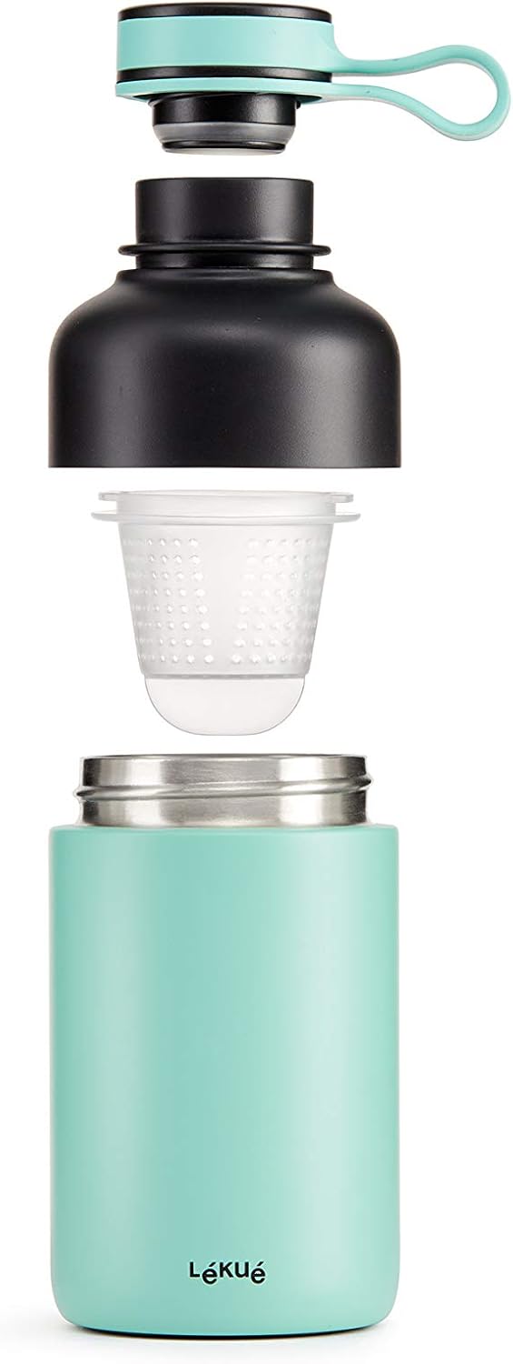 Lekue Insulated Bottle To Go, 10oz, Gray