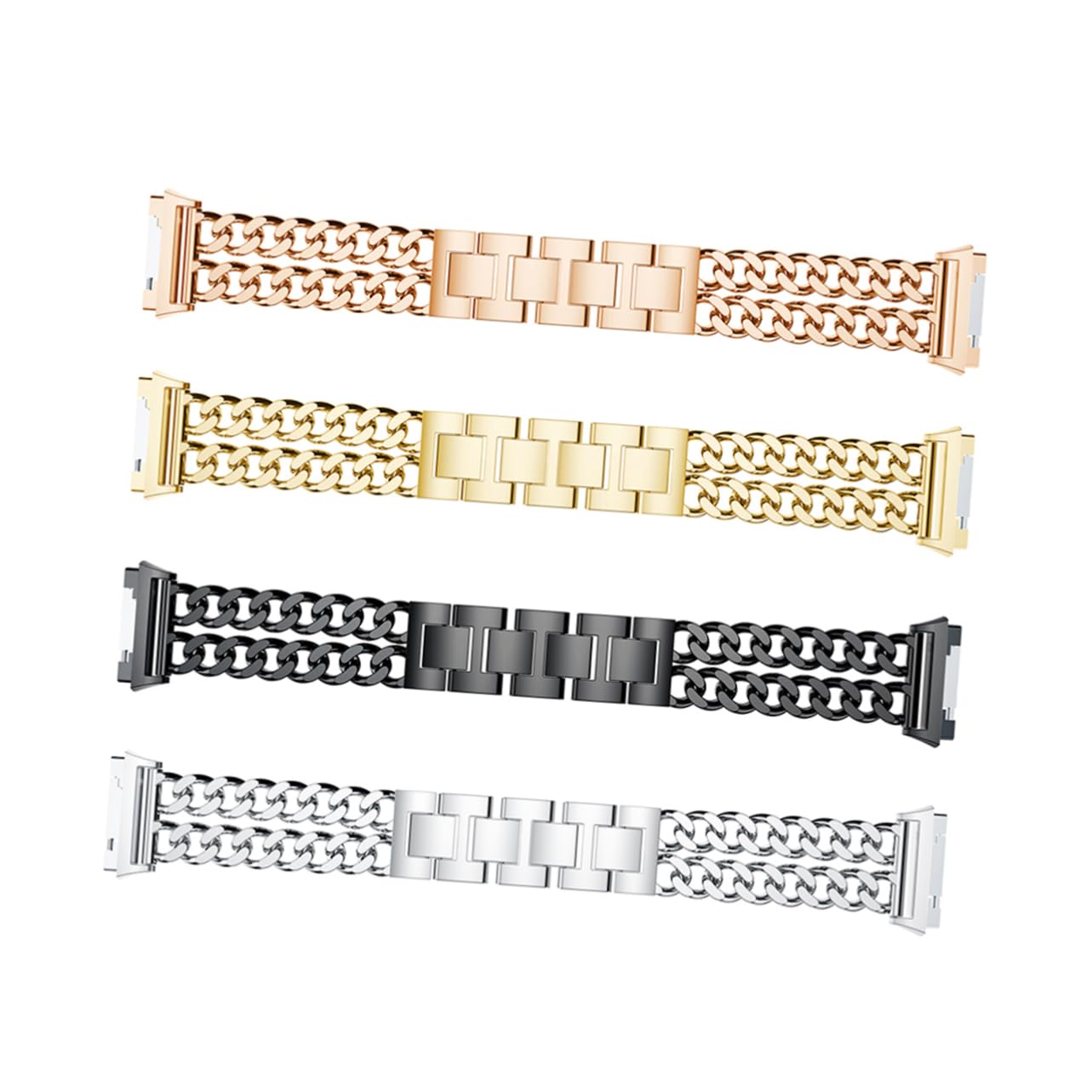 HEMOTON Inoxydable Bande Noir Oens Noir Fi Anti Rouille Bracelets Comdum Lisse Crna Confortable Réglable Bracelet Habillé Solide En Alliage De Zinc Denim Chaîne