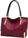 FOXLOVER Large Capacity Tote Designer Handbags for Women, Genuine Leather Ladies Top-handle Bags Fashion Shoulder Bags Purses