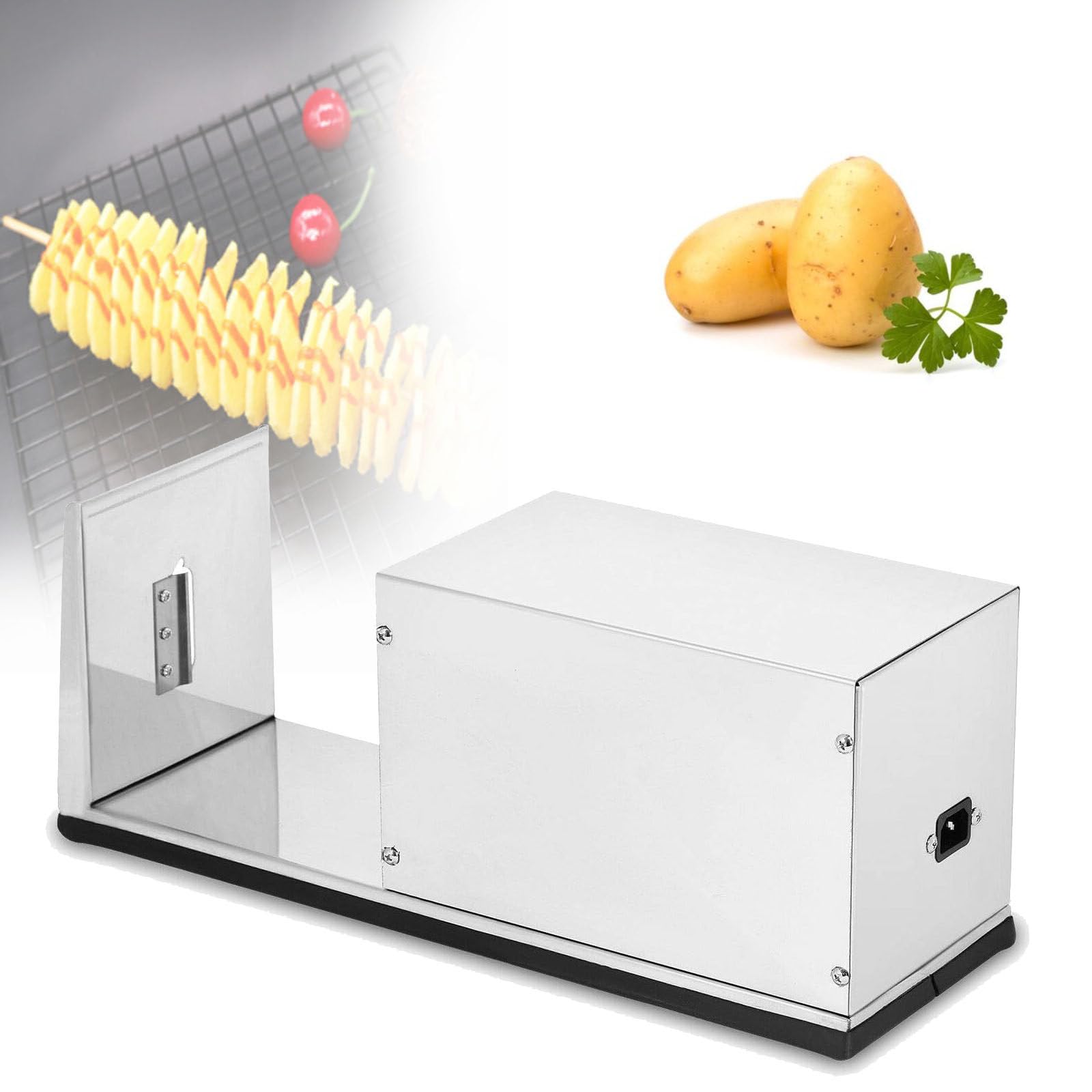 Espiralizador de Patatas,Cortador de Verduras,Cortadora de Patatas Manual Tornado en Espiral,Cortador Espiral De Patatas Tornado Eléctrico,220V