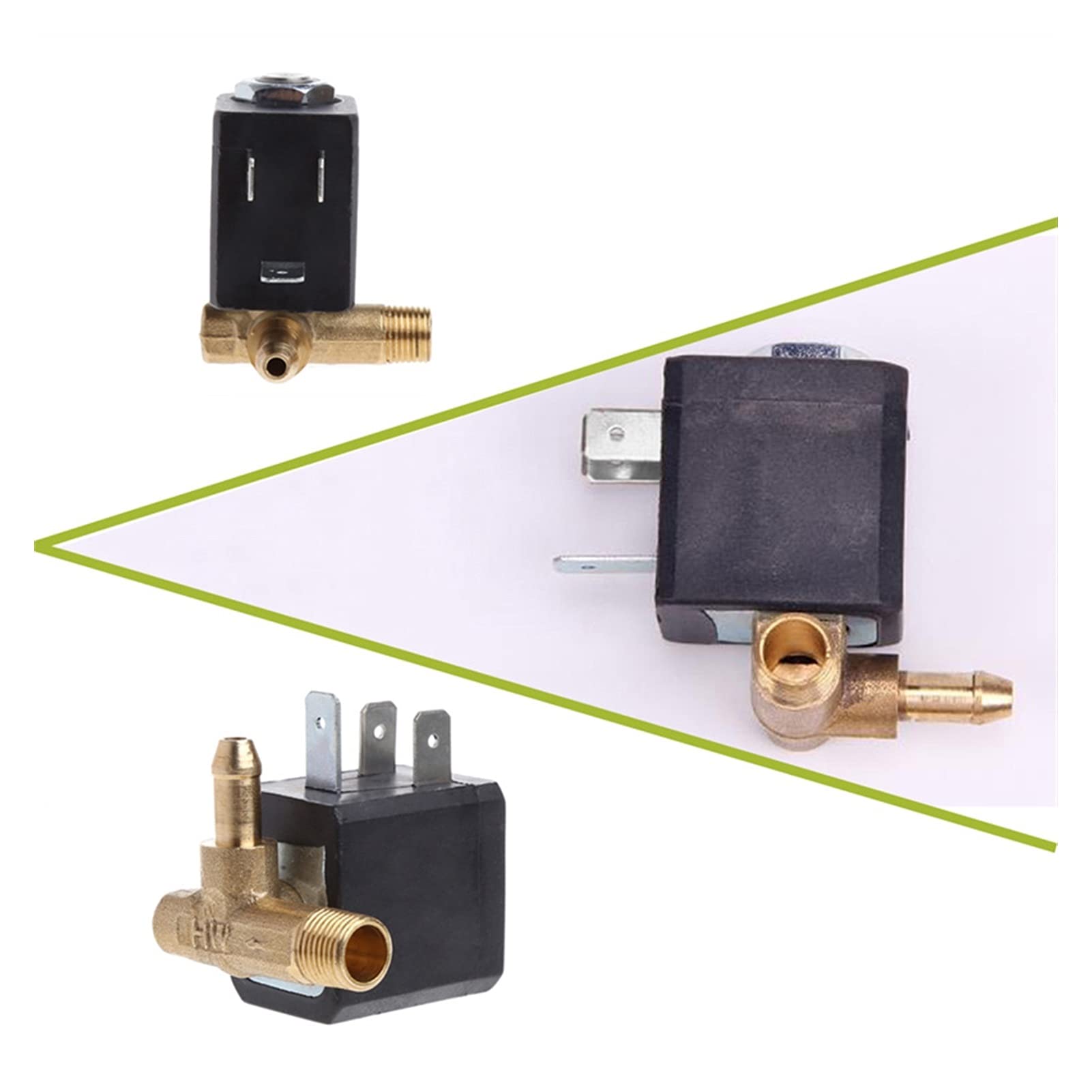 Électrovanne laiton N/C AC 230V G1/8 pour vapeur air et eau