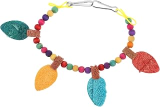 Parrot Chewing and Climbing Beaded Swing for Bird Cages Mental Stimulation Accessory for Parakeets Cockatiels Conures Promotes Cognitive Skills and Emotional Bonding