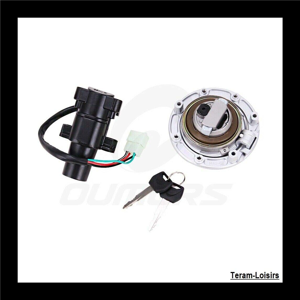 TERAM LOISIRS Kit Neiman Clé Bouchon Serrure pour Honda CBR 600 9001100 / VFR 800 / NT700V / CBF 600 / VTR 1000 / NT650 /ST1300 /CB 400 750 1100 Neuf France
