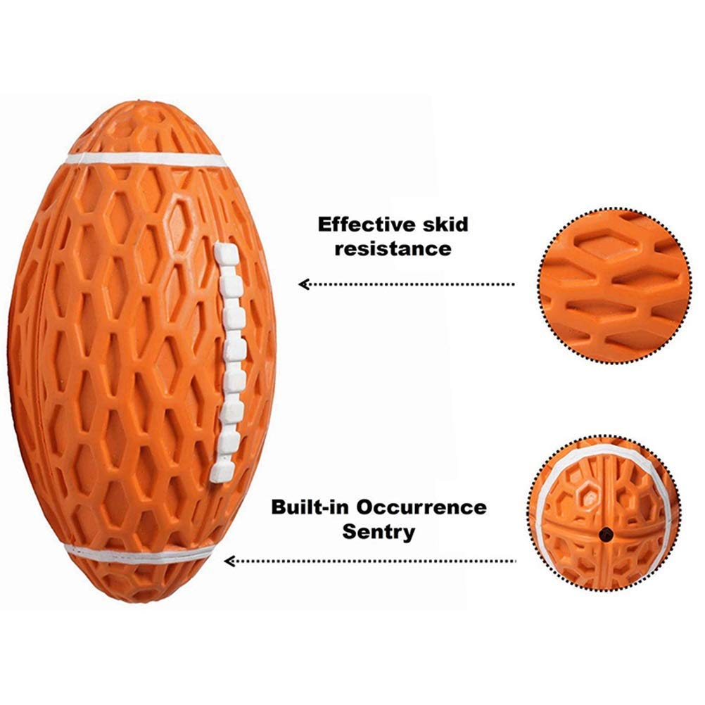 MU Dauerhafter Quietschender Gummikugel Für Hunde Beißringe Stress Relief Interaktiv Nontoxisches Bouncy Pet Kau Spielzeug Floatables Spiel,Groß,Groß