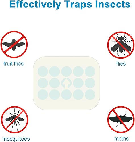Miniatura 9 de Trampa para insectos voladores para interiores, para atrapar insectos, luz de matamoscas para mosquitos, mosquitos y mosquitos, enchufe en pared
