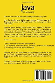 Java for Beginners: Build Your Dream Tech Career with Engaging Lessons and Projects
