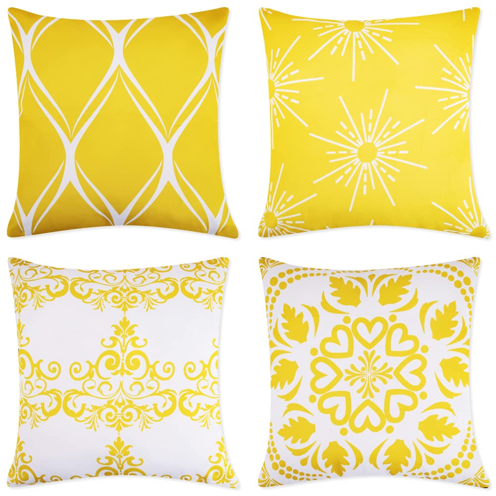 ARVOV Outdoor Waterproof Throw Pillow Covers, Tropical Plants Waterproof Cushion Cover