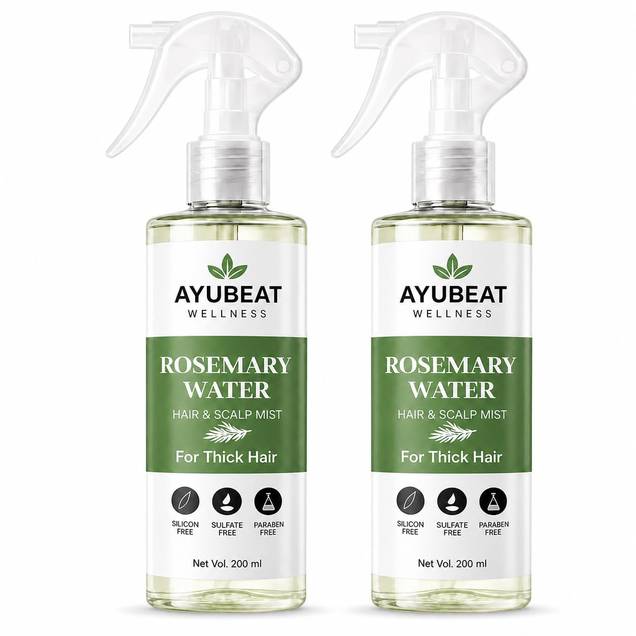 Wellness Rosemary Water Hair & Scalp Mist 200 ml SET OF 2 | Silicon Free, Sulfate Free, Paraben Free-image-19