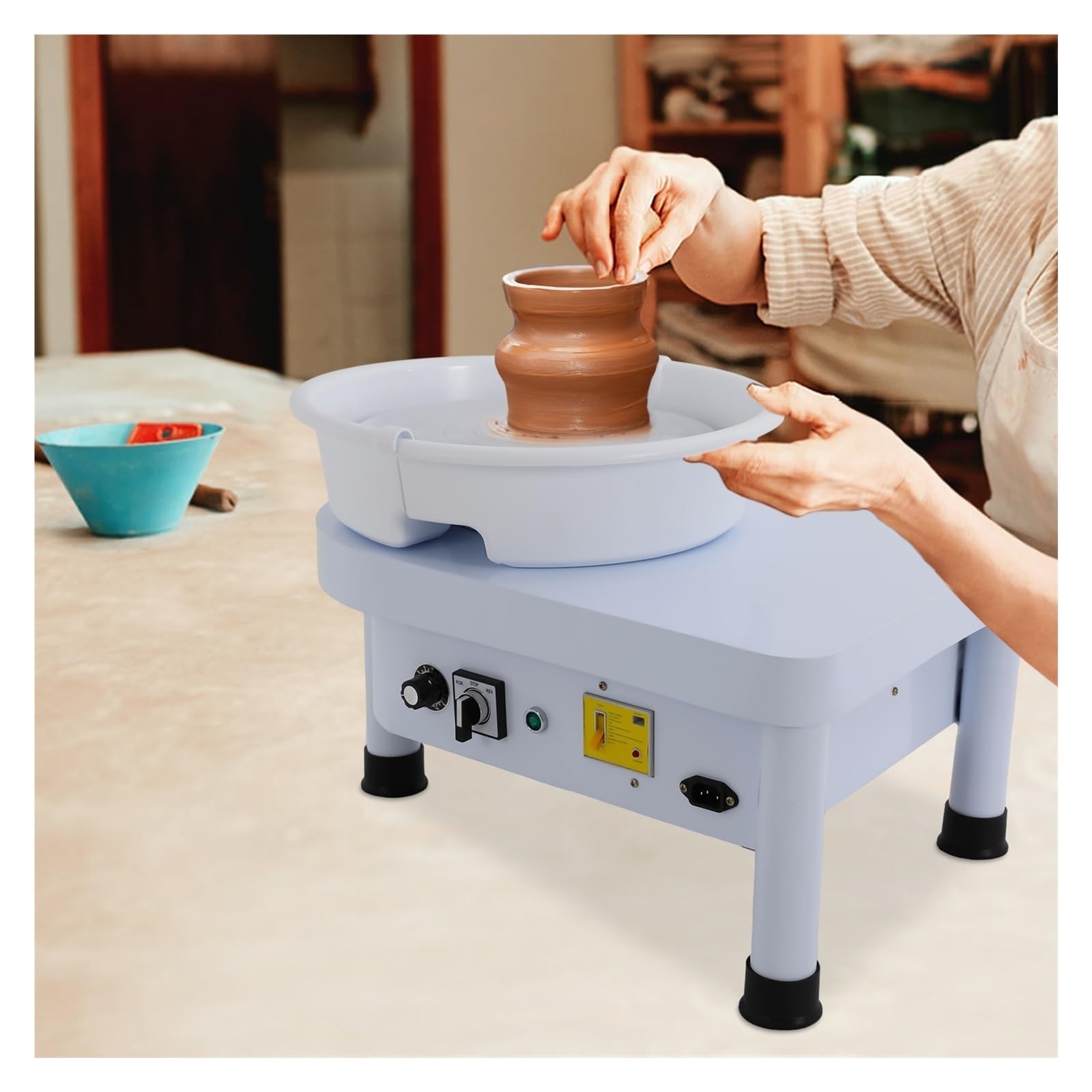 Ruota for Ceramica Elettrica Professionale da 250 W, Resistente alla Ruggine, Macchina for for L'insegnamento della A Scuola Realizzato con Cura Meticolosa