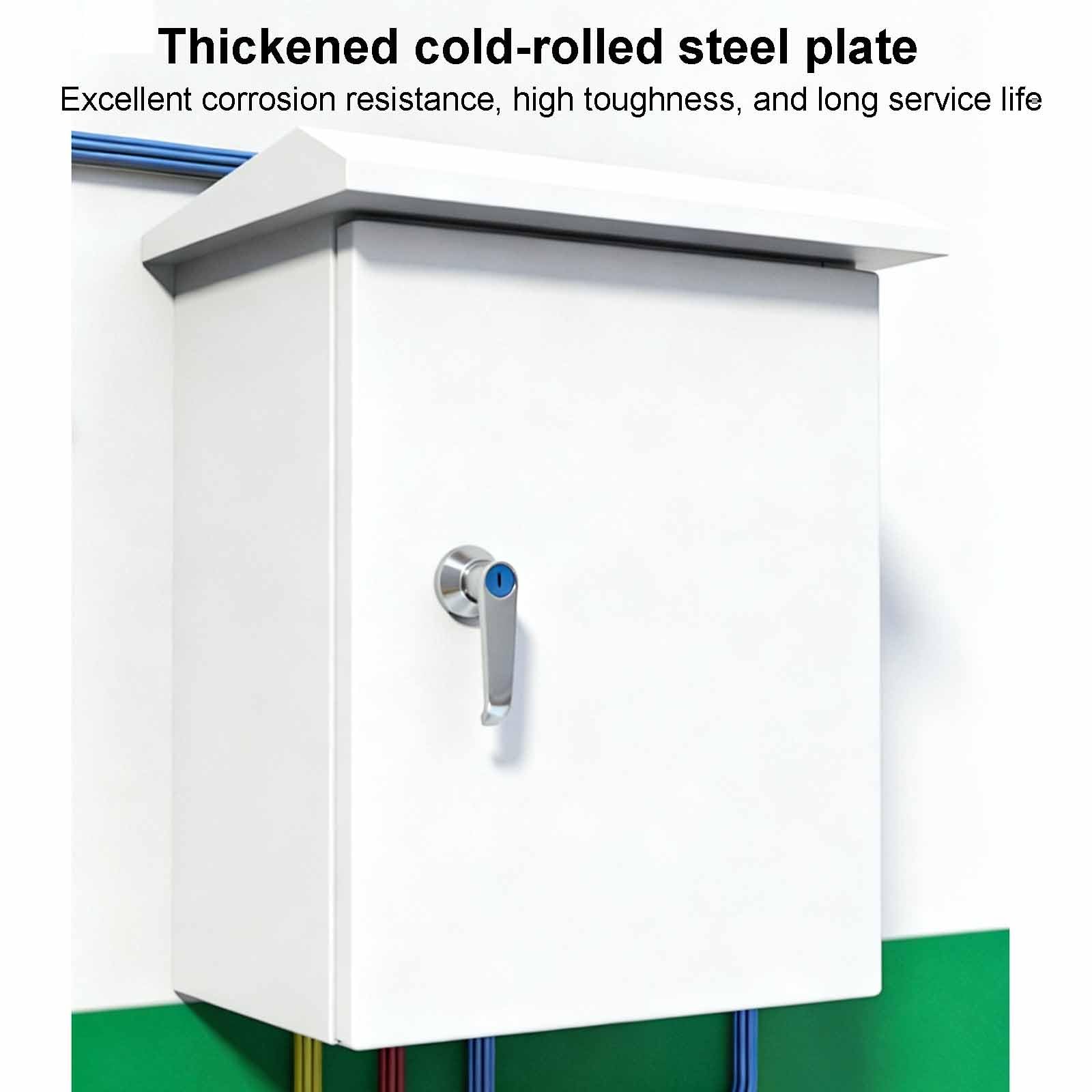 Caja Estanca Exterior Electrica Ip65, Caja Conexiones con Placa de Montaje, Armario de Distribución con Cerradura para Montaje en Pared para Interior y Exterior(30x25x15cm/12X10X6in)