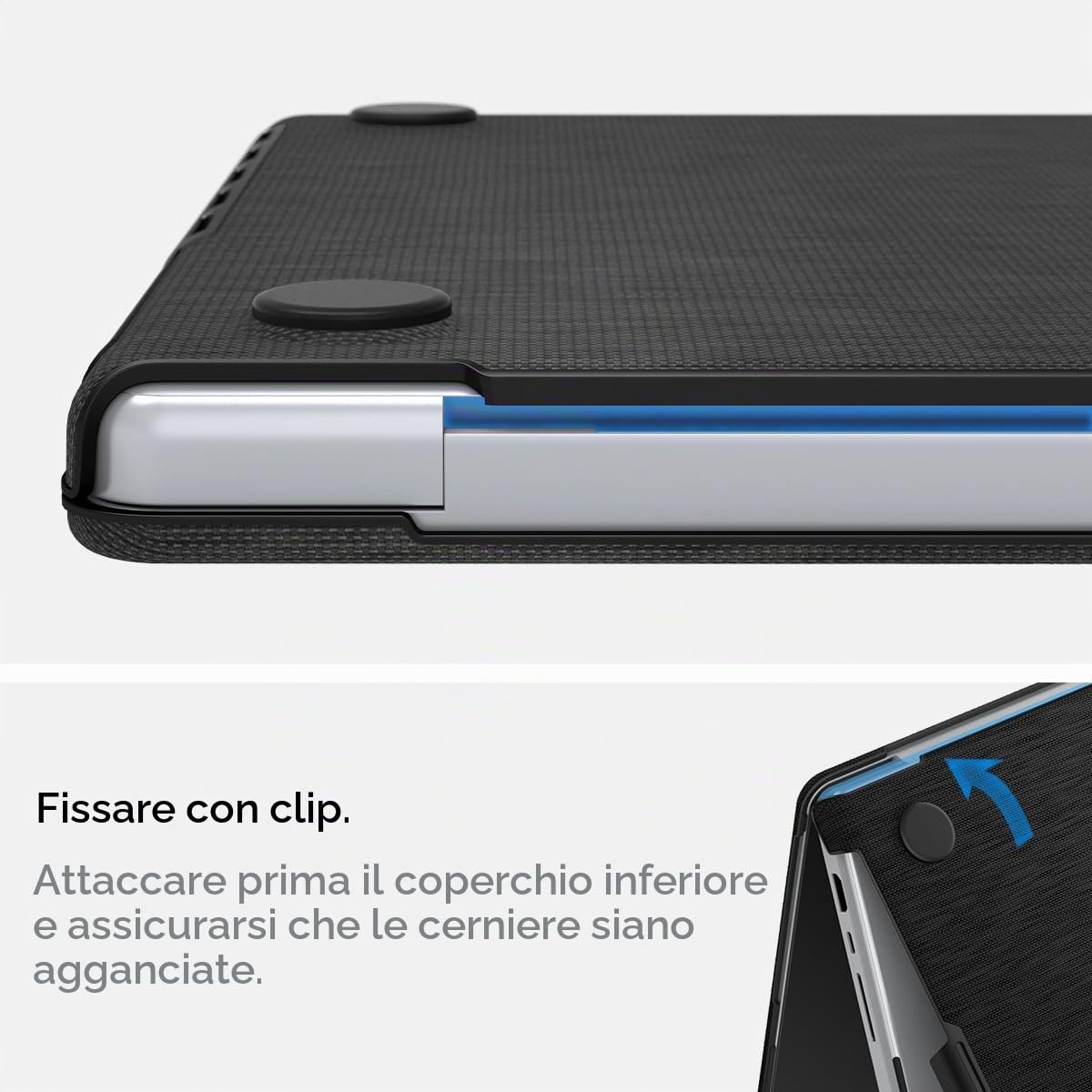 Spigen Cover Urban Fit Compatibile con MacBook Pro 14 pollici M5/M4/M3/M2/M1/Pro/Max (2026-2021), Custodia in Tessuto Anti-Impronta e Antigraffio - Nero