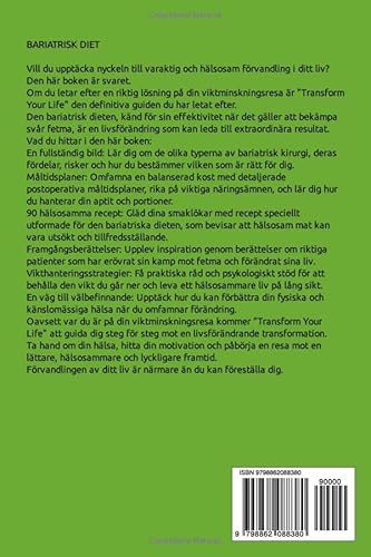 Bariatrisk Diet: Förvandla ditt Liv: En Guide till Bantning efter Bariatrisk Kirurgi