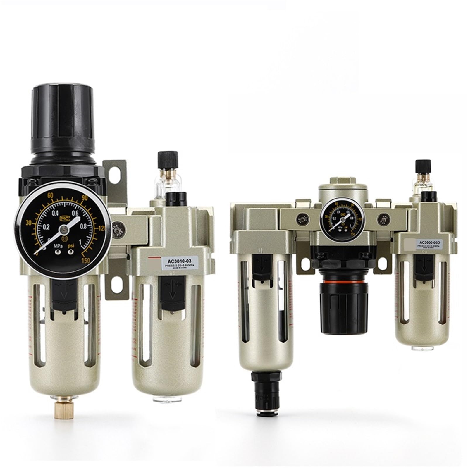 Jwvialel Ac3010-02D Ac3010-02 Ac3010-03 G3/8 Oil And Water Separator Trap For Air Compressor Regulating Pressure Regulator Pneumatic Filter 1Pcs(Ac3010-02D)