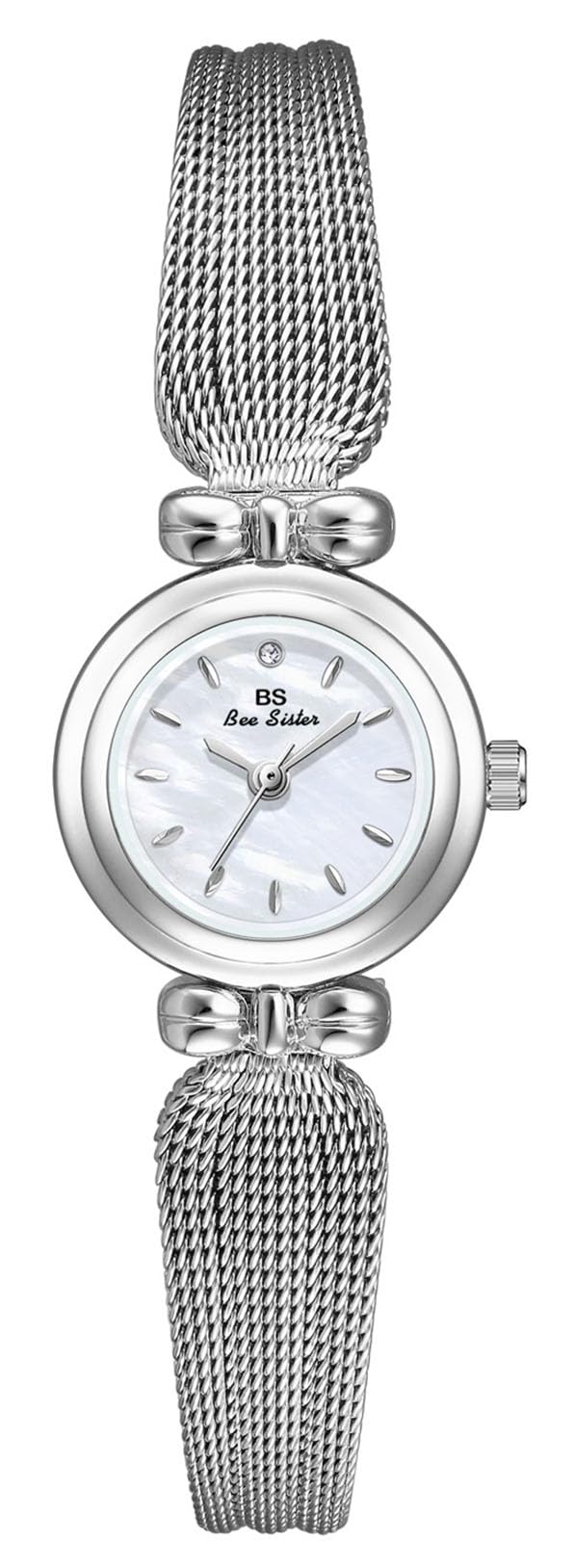 Gosasa Elegant Women's Watch Mesh Strap Stainless Steel Analog Waterproof Ladies Dress Wrist Watch Gift for Women