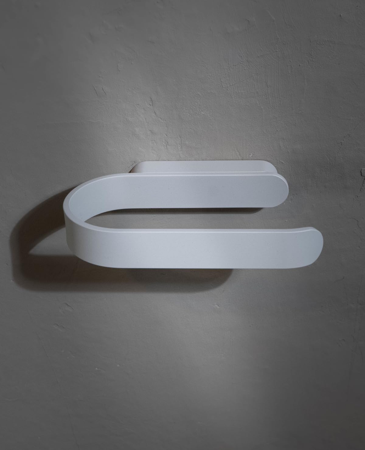 Toilettenpapierhalter aus Aluminium, korrosionsbeständig, Wandmontage ohne sichtbare Verschraubungen, pulverbeschichtet, sorgfältig gefertigt in der EU - TAVO (Weiß)