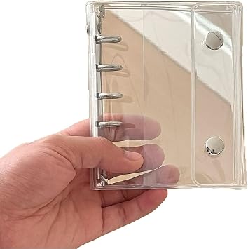 M5 Sticker Notebook, 10 Refills, Transparent, Notebook, Seal Binder, Notebook, Mount, 5 Holes, Clear Binder, Storage, Girls, Boys, Pocket Refills Included, Pushing, Adults, DIY Use