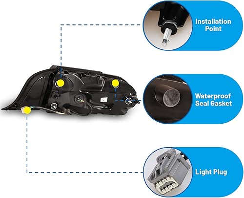 Miniatura 5 de Luces traseras compatibles con Ford Mustang Coupe y Convertible 2015-2022 / Mustang Shelby GT350 2016-2020 / Mustang Shelby GT500 2020-2022 Conjunto