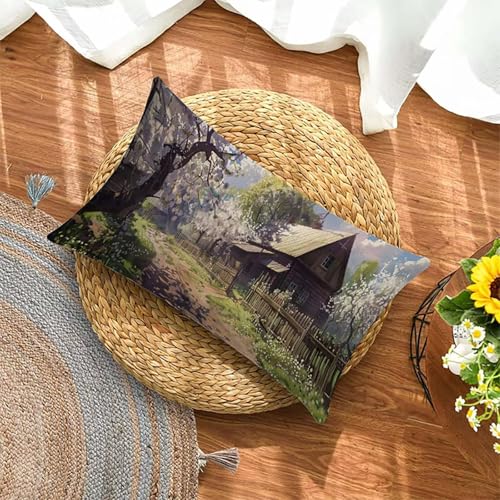 Coussin canapé paysage imperméable avec fermeture éclair cachée