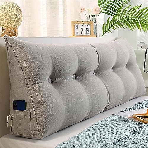 Coussin de tête de lit rembourré grand format 80x50