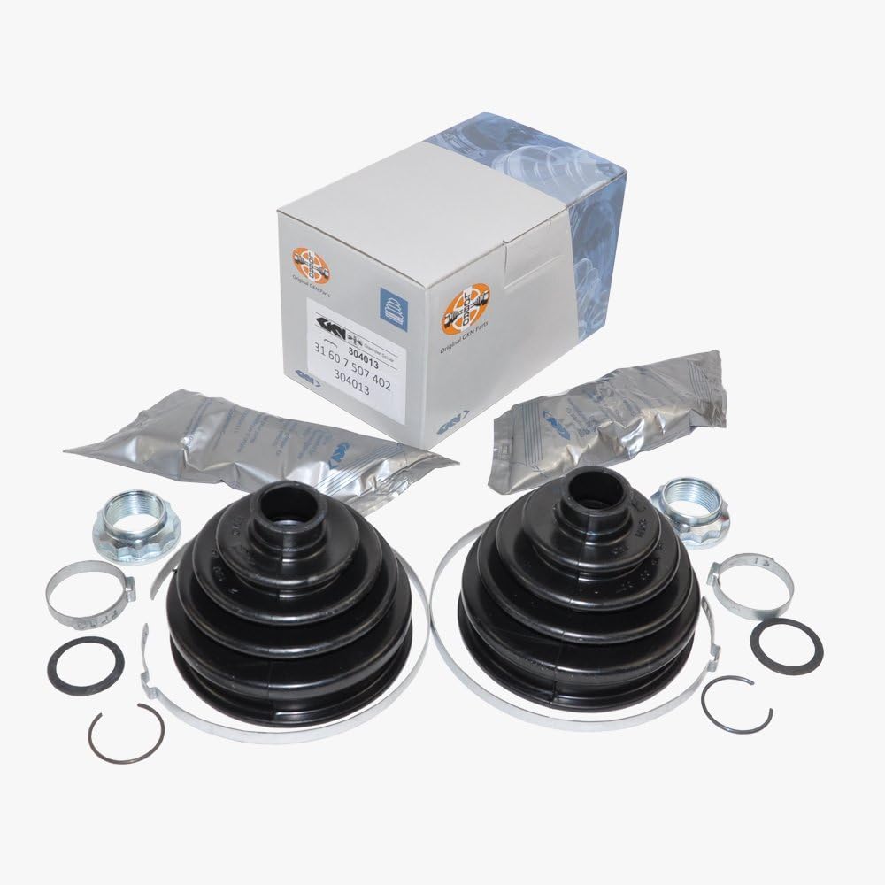 BMW Axle CV Joint Outer Boot Kit Front GKN Lobro OEM 31607507402 (2pcs)