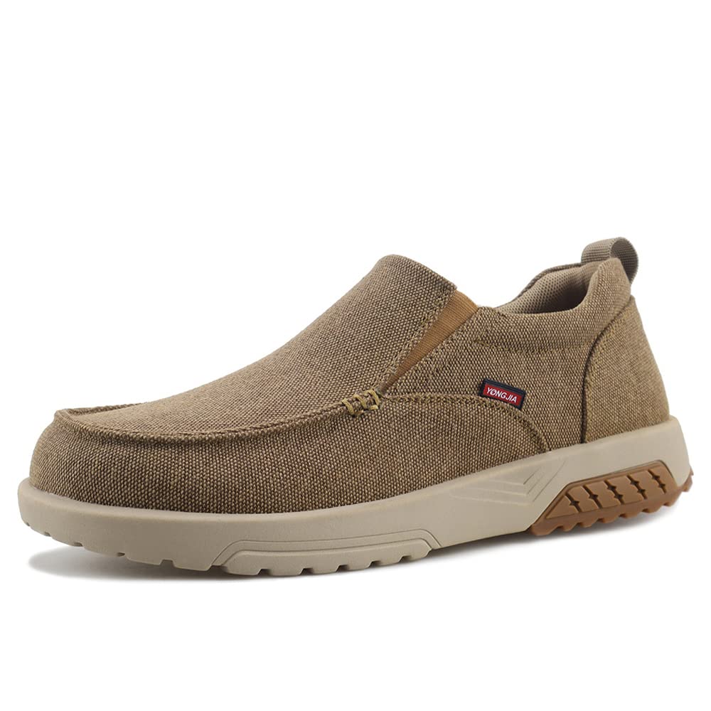 YONGJIA Men's Slip On Loafers with Arch Support Extra Cushioning and Pain Relief Orthopedic