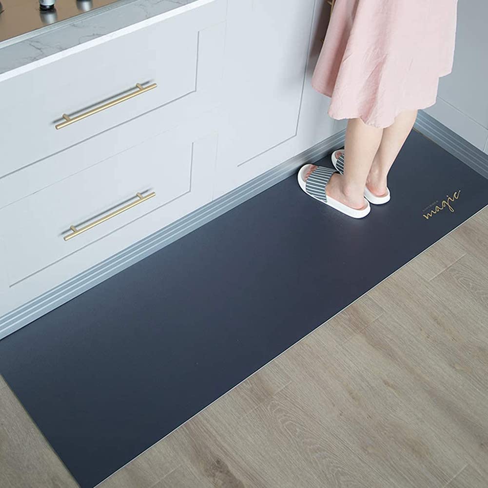 Tapis de cuisine antidérapante grand format marine 45x180cm