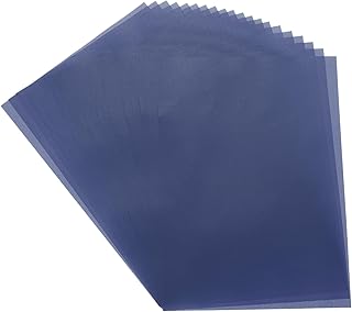 sourcing map Papel vitela de color, 50 hojas de papel vitela imprimible de color azul profundo de 8.5 x 11 pulgadas, hojas de vitela translúcidas para imprimir invitaciones de boda, impresora láser de