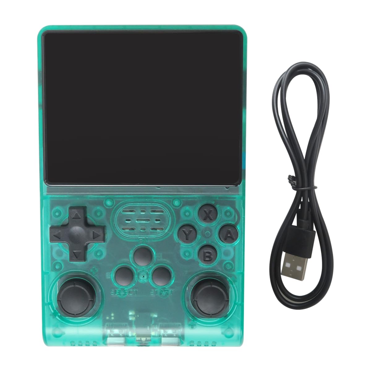 Upgraded Handheld Game Console R40S Pro 3.5 in IPS Screen 256G with 30000 Classic Games Built-in 45 Emulators, Green Retro Game Console 3800mAh Dual Joysticks by Suifaqi
