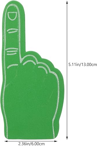 Miniatura 2 de Operitacx 12 piezas pequeñas de espuma con pompones, porristas y dedos, accesorios para fotos, recuerdos de fiesta deportiva para fiestas, eventos