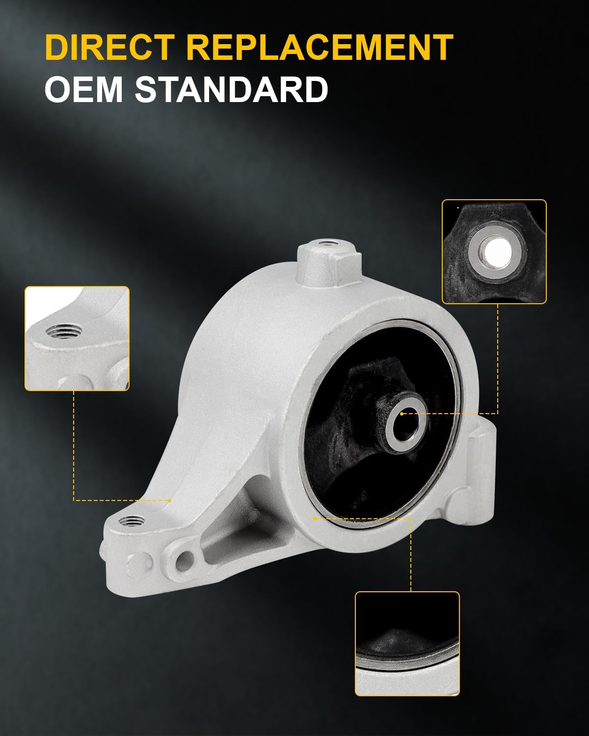 OCPTY Front Rear Engine Motor Mount Set Compatible for Honda Pilot 2005-2008 & Acura MDX 2003-2006 #A4519HY A4551 A4523 3PCS