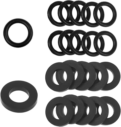 10 juntas de tanque de propano y 10 juntas tóricas para accesorios de nariz suave P.O.L., sellado a prueba de fugas de gas de goma, apto para