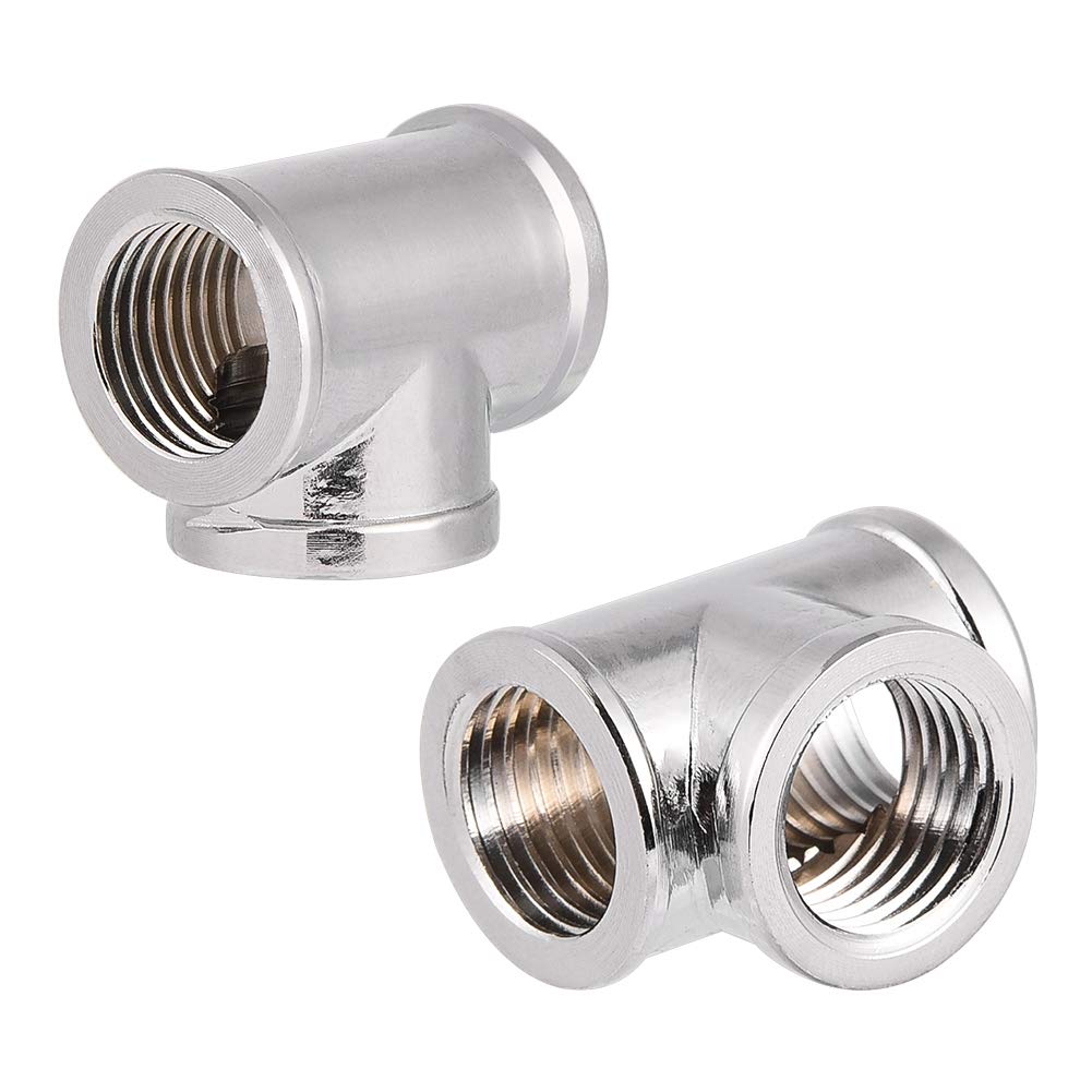 Raccordo A T G1/4 Per Raffreddamento Ad Acqua PC | Adattatore A 3 Vie In Ottone Cromato | Separatore Per Watercooling - 2